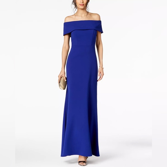 PRICE DROP! Size 2 Betsy & Adam Royal Blue Formal Dress - Picture 2 of 3